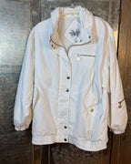 Mulberry Street Gold-Hardware Zip Jacket Size L — Front