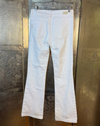 PAIGE Hidden Hills White Flare Jeans — Back