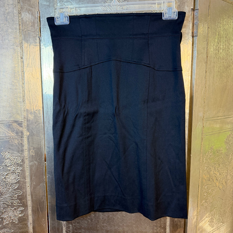 Roberto Cavalli Black Pencil Skirt Size 44 — Front