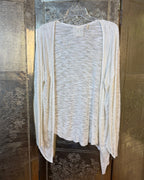 Sheer Draped Open-Front Cardigan Size M — Front