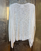 Sheer Draped Open-Front Cardigan Size M — Back