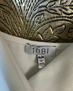 Tobi Crossover Wrap-Front Mini Dress Size M — Brand and Size Tag
