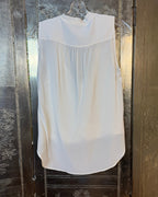 Trina Turk Silk Draped Wrap-Front Blouse — Back