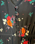 i kandi Floral Embroidered Mini Dress — Button Detail